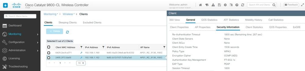 WPA3 Enterprise 802.1x-SHA256 + FT  Pixel 6a Client details