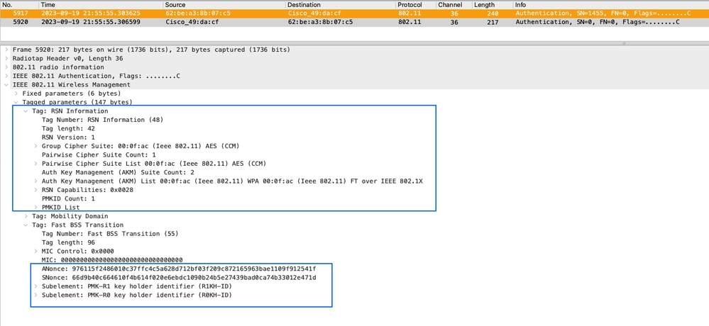 Over-the-Air Authentication Frame