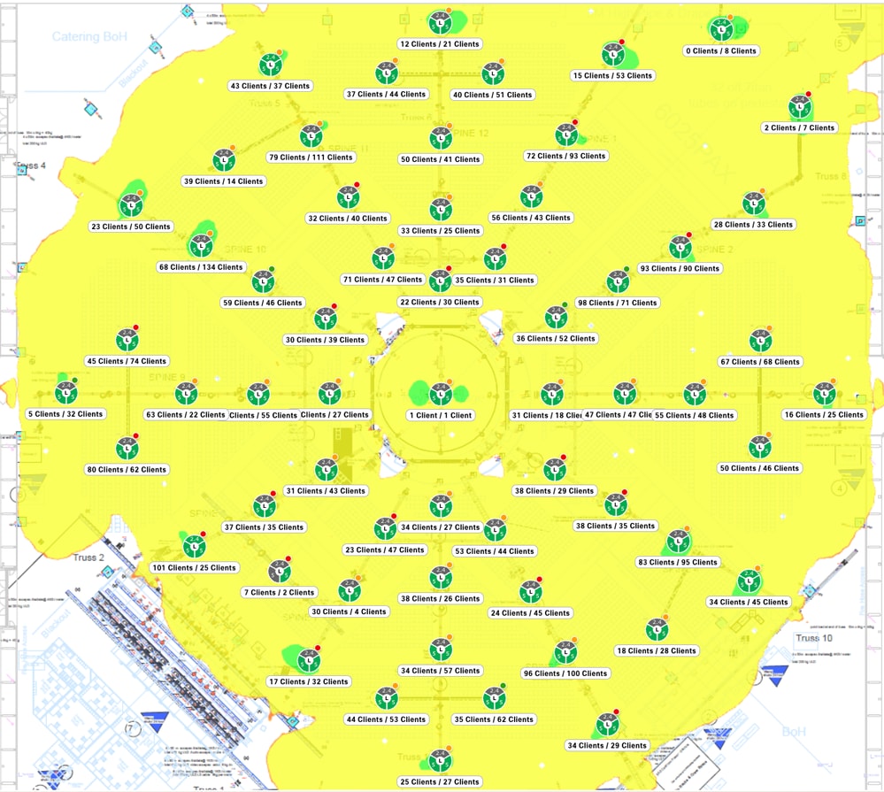 The map gives you a good overview of clients associated on each AP