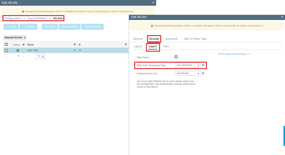 Custom Parameter Map Selected