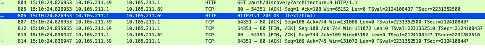 TCP session is closed after receiving the redirect URL