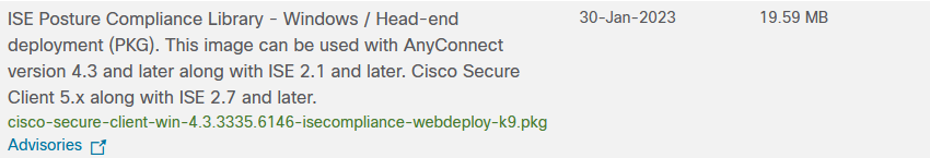 ISE Compliance Module 4.3