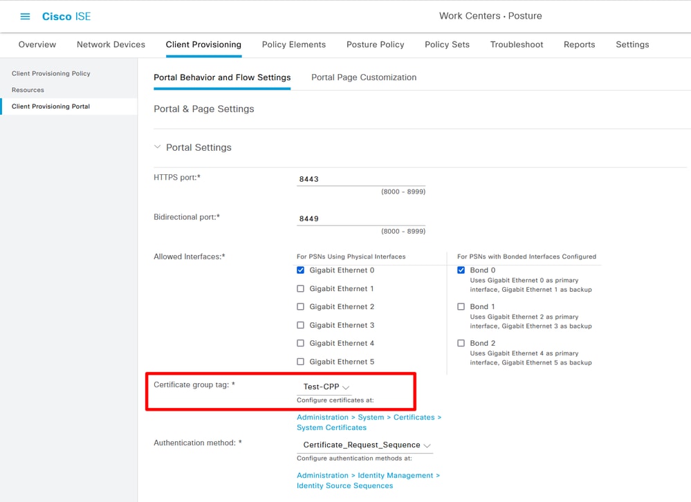 Choose Client Provisioning Portal 02
