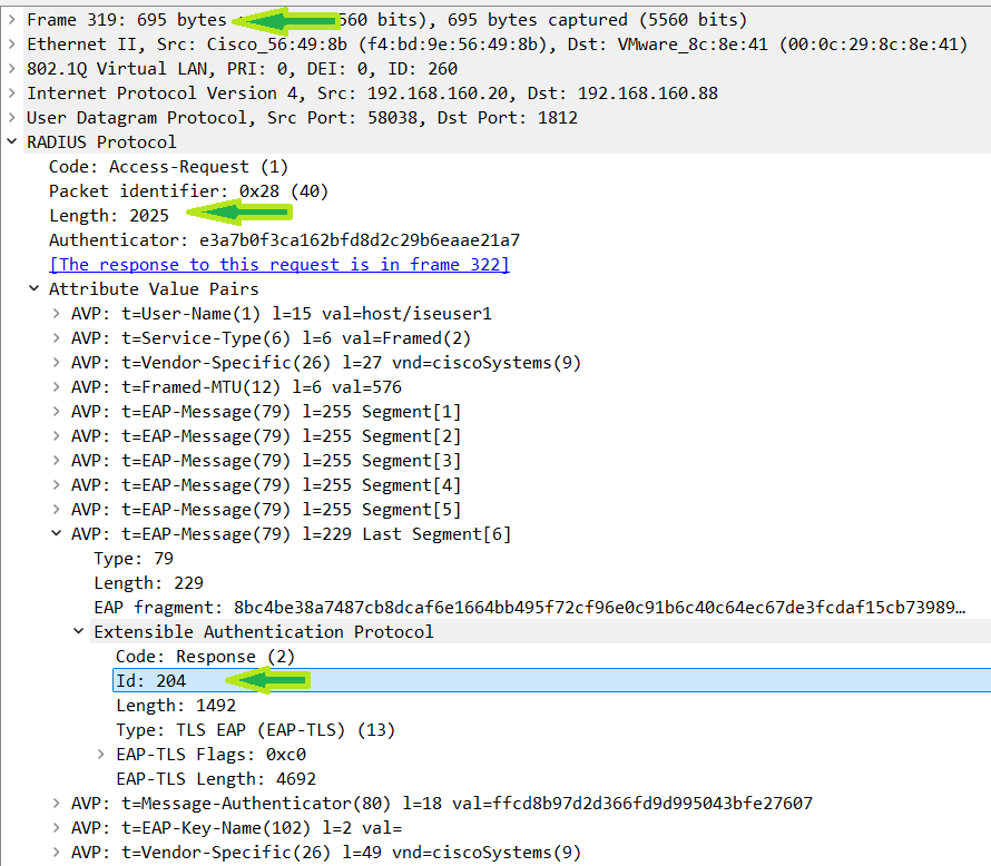 Fragmented Packet Leaving the WLC