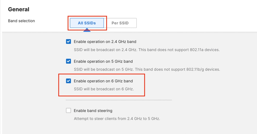 Enable operations on 6GHz