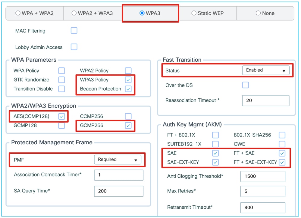WPA3 shared key requirements for Wi-Fi 7