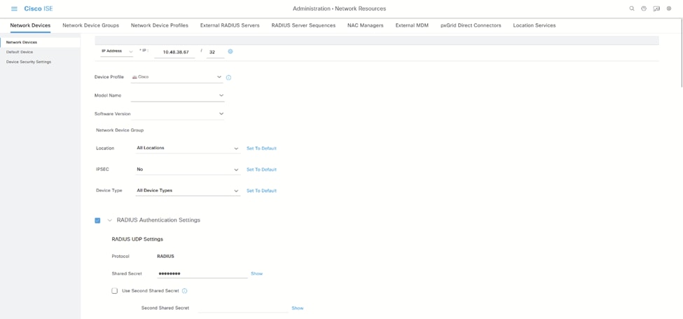 ISE add WLC RADIUS info