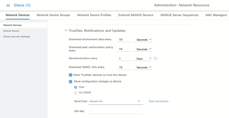 TrustSec Notifications and Updates