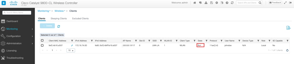Policy Tag WLAN Policy Profile Association Confirmation