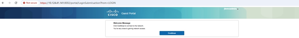 Guest Portal Pops Up
