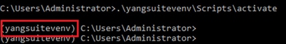 Command Prompt Changes to Show the Ative Environment