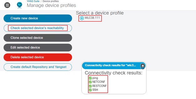 Verify the Device Reachability