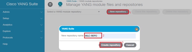 Create a Yang Suite Repository