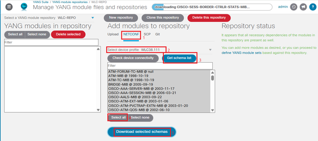 Select Netconf and Device Profile