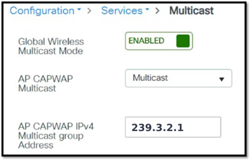 Enable Global Multicast in GUI