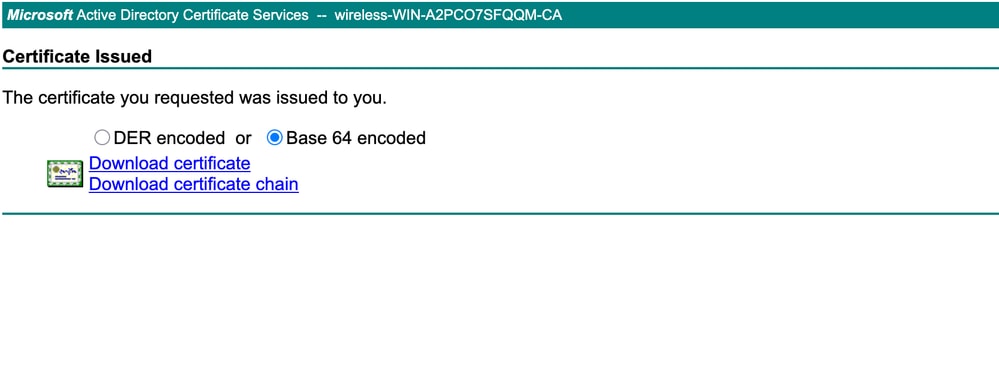 Download your certificate