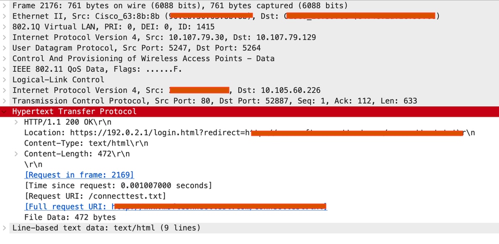 Redirect URL Sent to Client
