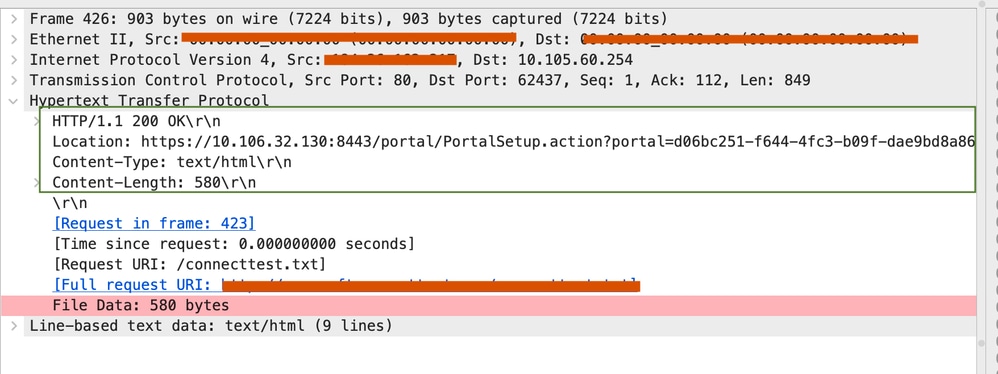 Redirect URL Sent to Client