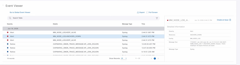 Event Viewer for Wireless LAN Controller - Example2