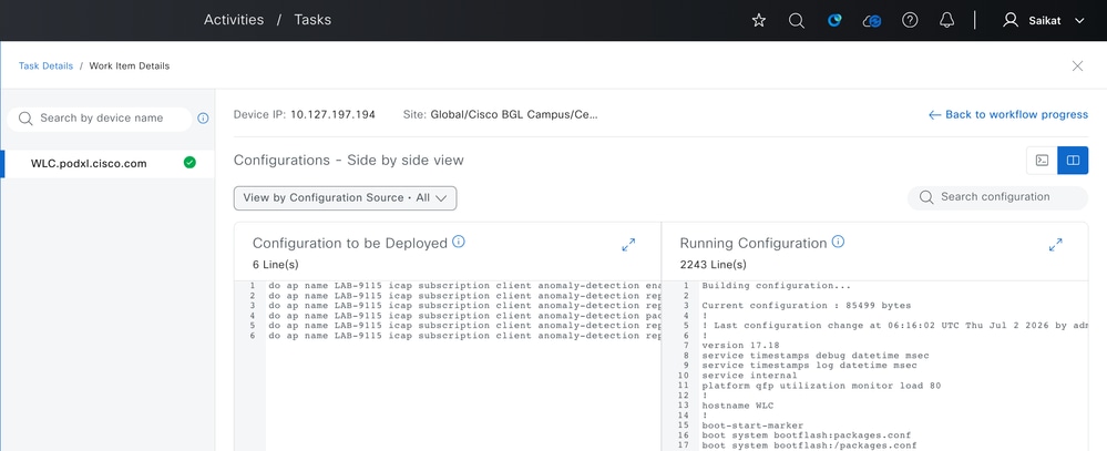 Config Preview for Anomaly Capture