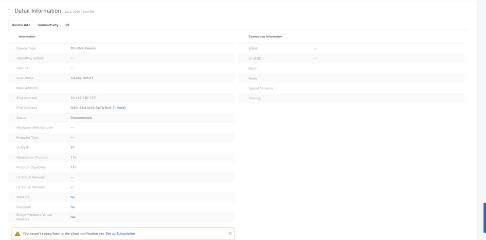 Client Device Details