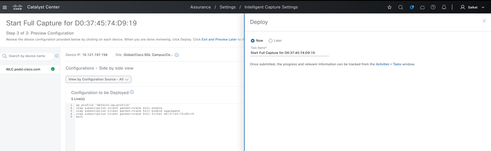 Config Preview for Full Packet Capture