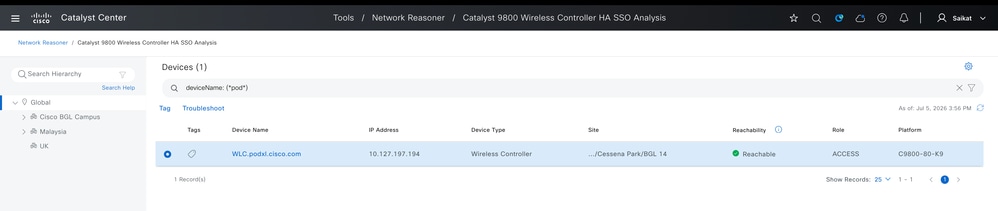 Troubleshooing HA using Network Reasoner