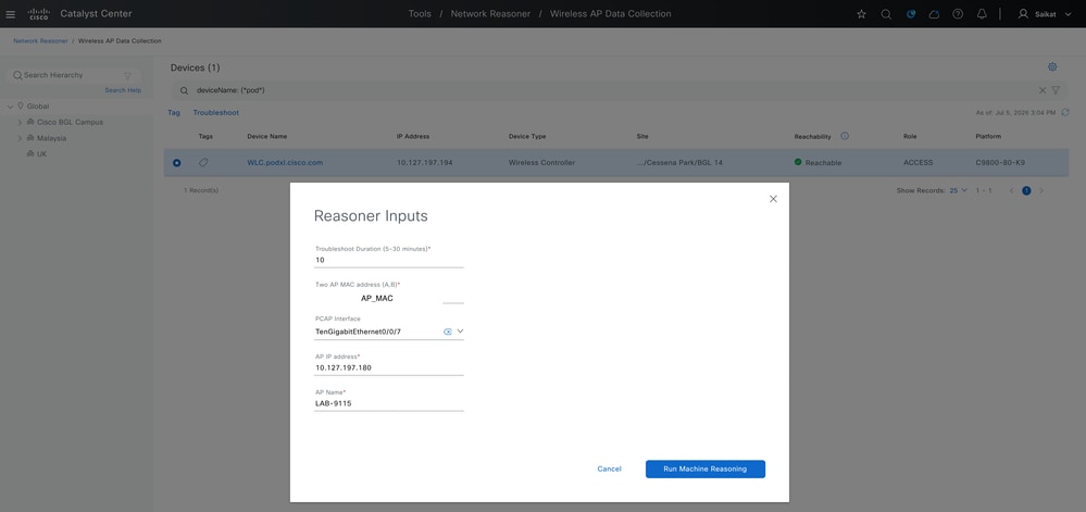 Provide AP Details to Troubleshoot