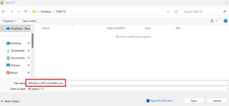 Save File as CSV