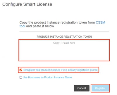 Re-Register the product instance