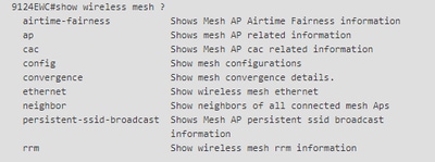 show wireless mesh