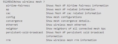 show wireless mesh