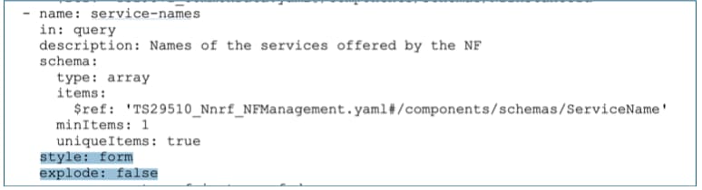 Snapshot from 29.510 Specification