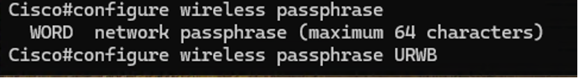 Configure Wireless Passphrase