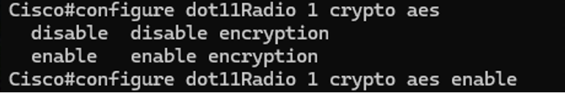 Configure dot11Radio 1