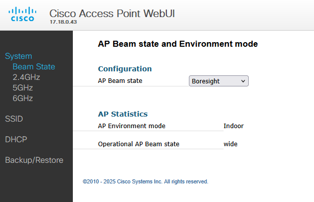 Beam state configuration