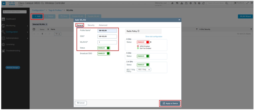 WLAN Configurations