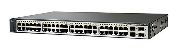 Cisco WS-C3750-48TS-S 3750 48 Port Fast Ethernet 10/100 Switch FE IP Services 