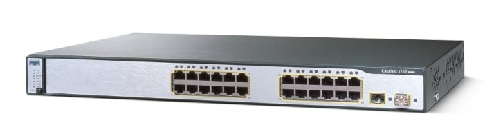 Cisco CISCO WS-C3750V2-24FS-S 24 Ports Ethernet 100FX SFP IPv6 IP Base Switch 2 Ge Kck 