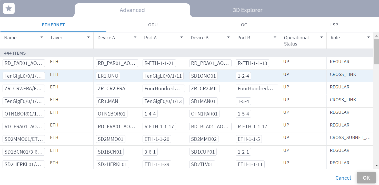 Graphical user interface, application, tableDescription automatically generated