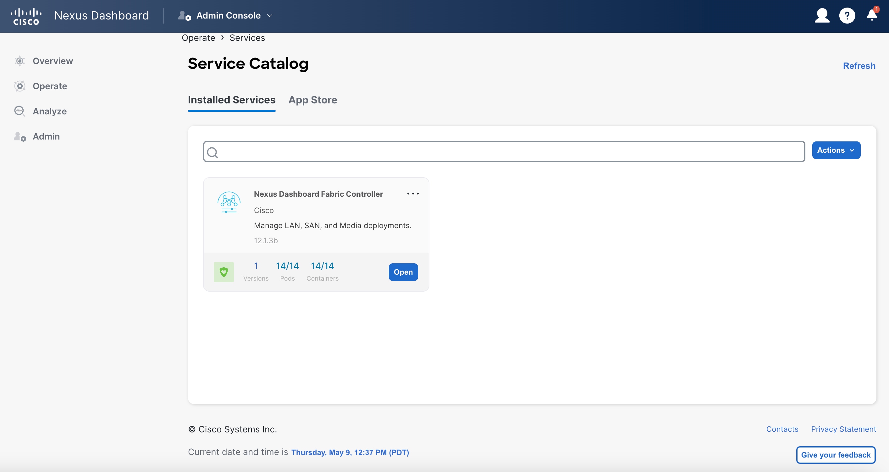 A screenshot of a service catalogDescription automatically generated