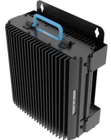 A black electronic device with a blue handleAI-generated content may be incorrect.