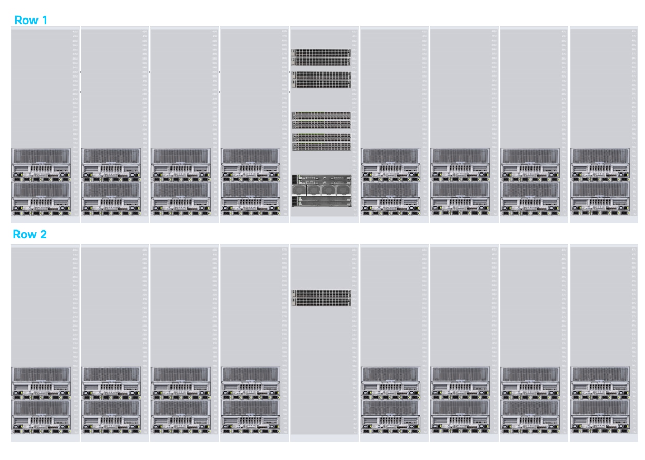 A close-up of several white computer serversAI-generated content may be incorrect.