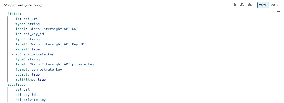Ansible Automation Platform screen shot for the Create Credential Type Input Configuration