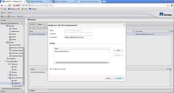 Description: E:\My Documents\NetApp\Projects\1. Eagles - Cisco 2015 ESXi55 XD76 CVD\Docs\System Manager\Screen Capture17 CIFS 5.JPG