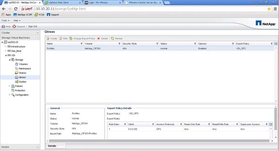 Description: E:\My Documents\NetApp\Projects\1. Eagles - Cisco 2015 ESXi55 XD76 CVD\Docs\System Manager\Screen Capture18 Qtrees for CIFS 1.JPG