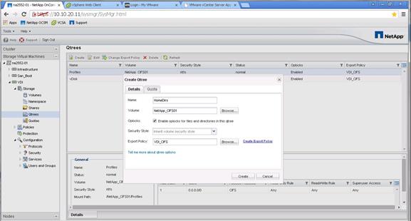 Description: E:\My Documents\NetApp\Projects\1. Eagles - Cisco 2015 ESXi55 XD76 CVD\Docs\System Manager\Screen Capture18 Qtrees for CIFS 2.JPG