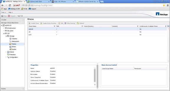 Description: E:\My Documents\NetApp\Projects\1. Eagles - Cisco 2015 ESXi55 XD76 CVD\Docs\System Manager\Screen Capture19 CIFS Shares 1.JPG