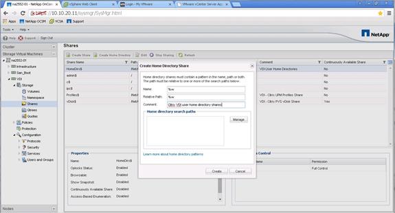 Description: E:\My Documents\NetApp\Projects\1. Eagles - Cisco 2015 ESXi55 XD76 CVD\Docs\System Manager\Screen Capture19 CIFS Shares homedirs2.JPG