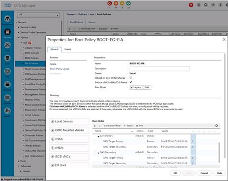 Description: DeploymentGuide-Screenshots/UCS%20Server%20Configuration%20Screenshots/BootPolicyFigures/BP-FIA-SummaryView.png